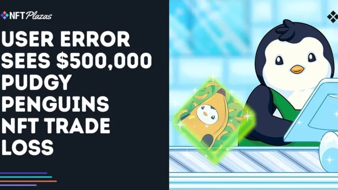 User Error Sees $500,000 Pudgy Penguins NFT Trade Loss