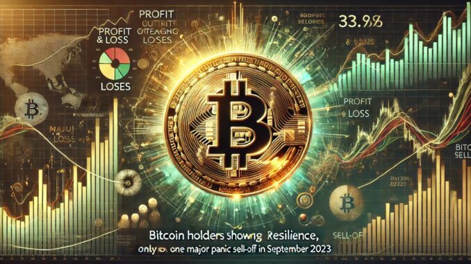 Bitcoin Holders Stay Resilient: Profits Outweigh Losses With Only One Major Panic Sell-Off In September 2023