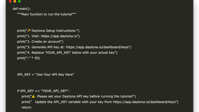 Build a Secure AI Code Execution Workflow Using Daytona SDK Build a Secure AI Code Execution Workflow Using Daytona SDK