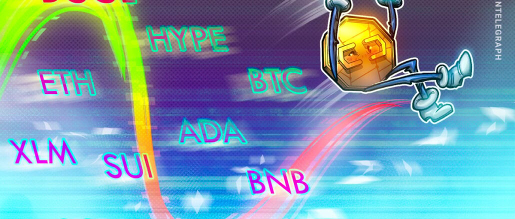 Price Predictions for BTC, ETH, XRP, BNB, SOL, DOGE, ADA, HYPE, XLM, SUI